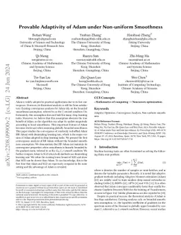 Provable Adaptivity of Adam under Non-uniform Smoothness