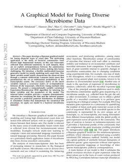 A Graphical Model for Fusing Diverse Microbiome Data