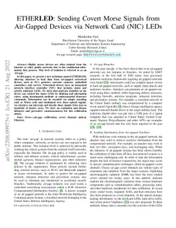 ETHERLED: Sending Covert Morse Signals from Air-Gapped Devices via
  Network Card (NIC) LEDs