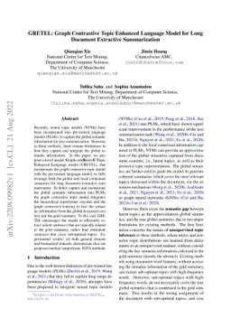 GRETEL: Graph Contrastive Topic Enhanced Language Model for Long
  Document Extractive Summarization