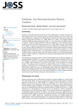 FastGeodis: Fast Generalised Geodesic Distance Transform