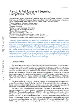 RangL: A Reinforcement Learning Competition Platform