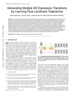 Generating Multiple 4D Expression Transitions by Learning Face Landmark
  Trajectories