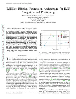 IMUNet: Efficient Regression Architecture for IMU Navigation and
  Positioning