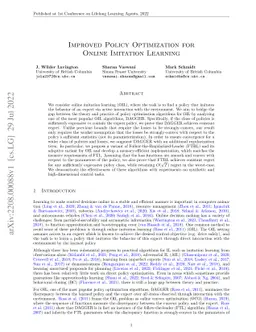 Improved Policy Optimization for Online Imitation Learning