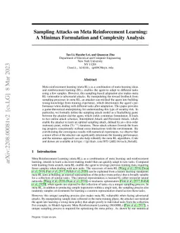 Sampling Attacks on Meta Reinforcement Learning: A Minimax Formulation
  and Complexity Analysis