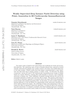 Weakly Supervised Deep Instance Nuclei Detection using Points Annotation
  in 3D Cardiovascular Immunofluorescent Images