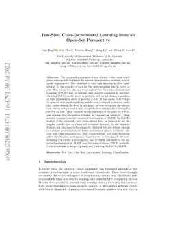 Few-Shot Class-Incremental Learning from an Open-Set Perspective