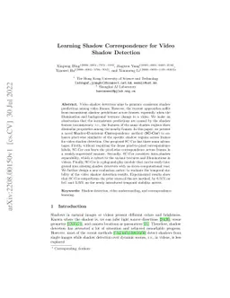 Learning Shadow Correspondence for Video Shadow Detection