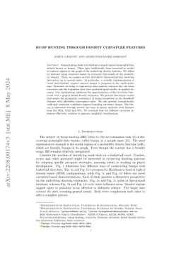 Bump hunting through density curvature features