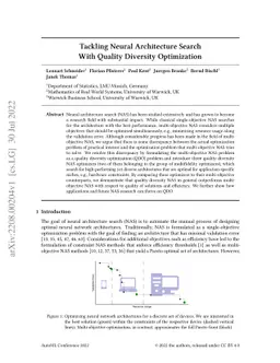Tackling Neural Architecture Search With Quality Diversity Optimization