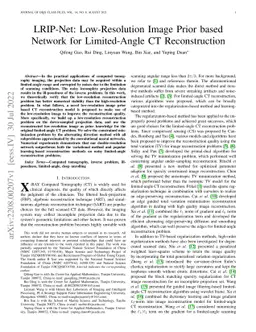 LRIP-Net: Low-Resolution Image Prior based Network for Limited-Angle CT
  Reconstruction