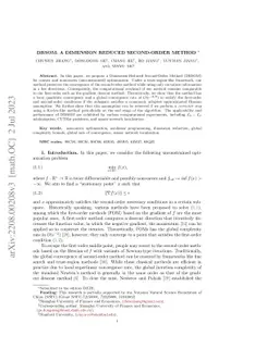 DRSOM: A Dimension Reduced Second-Order Method