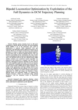Bipedal Locomotion Optimization by Exploitation of the Full Dynamics in
  DCM Trajectory Planning
