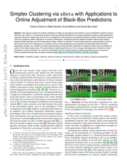 Simplex Clustering via sBeta with Applications to Online Adjustment of
  Black-Box Predictions