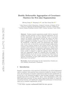 Doubly Deformable Aggregation of Covariance Matrices for Few-shot
  Segmentation
