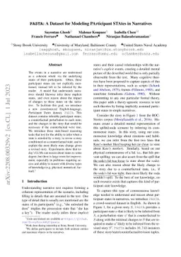 PASTA: A Dataset for Modeling Participant States in Narratives