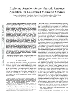 Exploring Attention-Aware Network Resource Allocation for Customized
  Metaverse Services