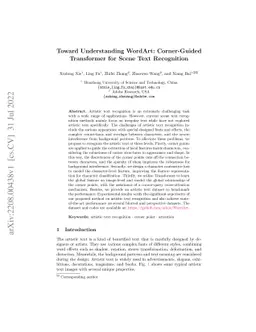 Toward Understanding WordArt: Corner-Guided Transformer for Scene Text
  Recognition