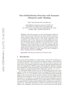 Out-of-Distribution Detection with Semantic Mismatch under Masking