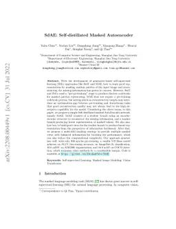SdAE: Self-distillated Masked Autoencoder