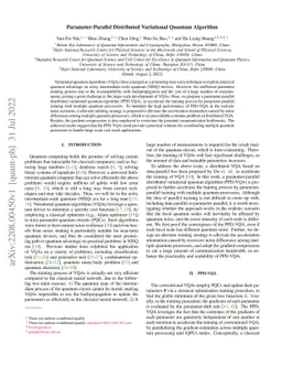 Parameter-Parallel Distributed Variational Quantum Algorithm