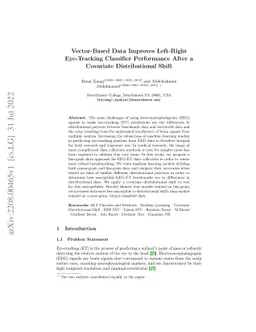 Vector-Based Data Improves Left-Right Eye-Tracking Classifier
  Performance After a Covariate Distributional Shift