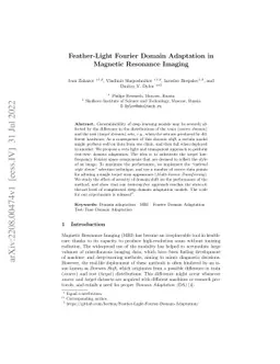 Feather-Light Fourier Domain Adaptation in Magnetic Resonance Imaging