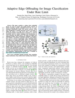 Adaptive Edge Offloading for Image Classification Under Rate Limit