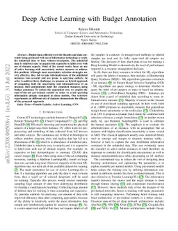 Deep Active Learning with Budget Annotation