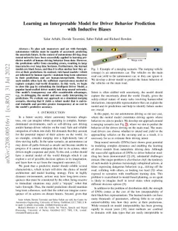 Learning an Interpretable Model for Driver Behavior Prediction with
  Inductive Biases