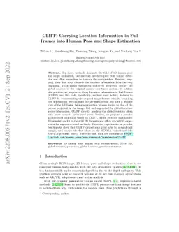 CLIFF: Carrying Location Information in Full Frames into Human Pose and
  Shape Estimation