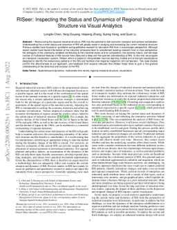 RISeer: Inspecting the Status and Dynamics of Regional Industrial
  Structure via Visual Analytics