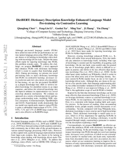 DictBERT: Dictionary Description Knowledge Enhanced Language Model
  Pre-training via Contrastive Learning