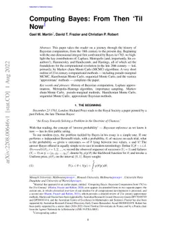 Computing Bayes: From Then 'Til Now'