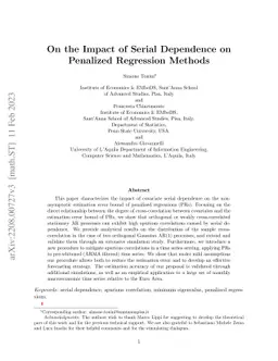 On the Impact of Serial Dependence on Penalized Regression Methods