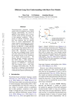 Efficient Long-Text Understanding with Short-Text Models