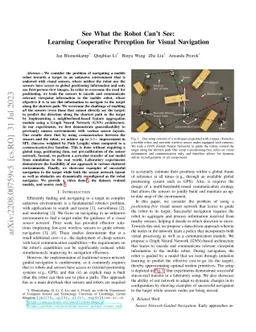 See What the Robot Can't See: Learning Cooperative Perception for Visual
  Navigation