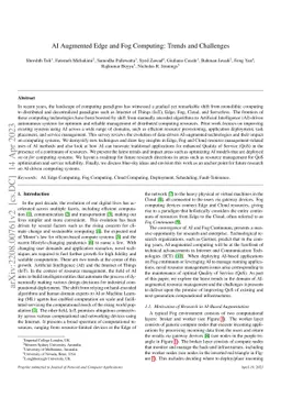 AI Augmented Edge and Fog Computing: Trends and Challenges