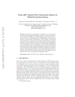 Deep 360$^\circ$ Optical Flow Estimation Based on Multi-Projection
  Fusion