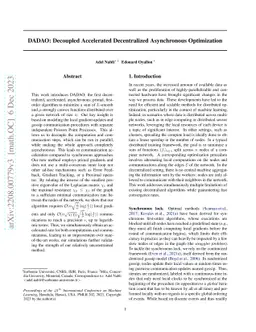 DADAO: Decoupled Accelerated Decentralized Asynchronous Optimization