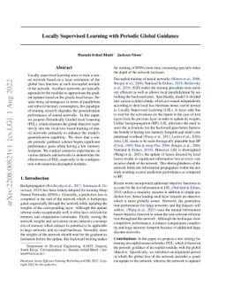 Locally Supervised Learning with Periodic Global Guidance