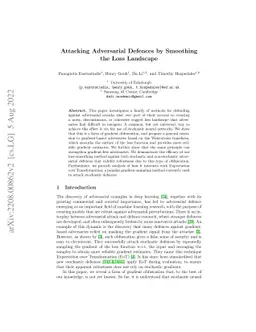 Attacking Adversarial Defences by Smoothing the Loss Landscape