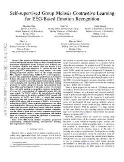 Self-supervised Group Meiosis Contrastive Learning for EEG-Based Emotion
  Recognition