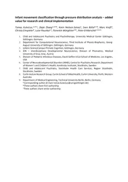 Infant movement classification through pressure distribution analysis