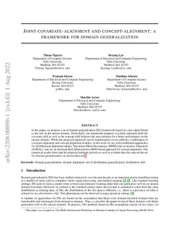 Joint covariate-alignment and concept-alignment: a framework for domain
  generalization