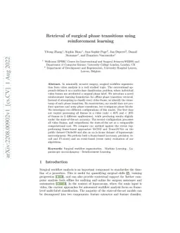 Retrieval of surgical phase transitions using reinforcement learning