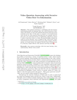 Video Question Answering with Iterative Video-Text Co-Tokenization