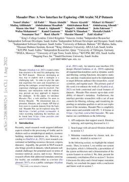 Masader Plus: A New Interface for Exploring +500 Arabic NLP Datasets