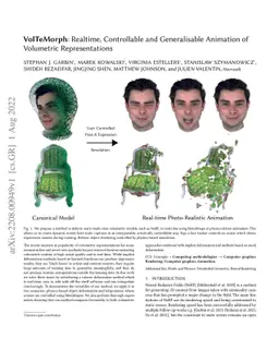 VolTeMorph: Realtime, Controllable and Generalisable Animation of
  Volumetric Representations